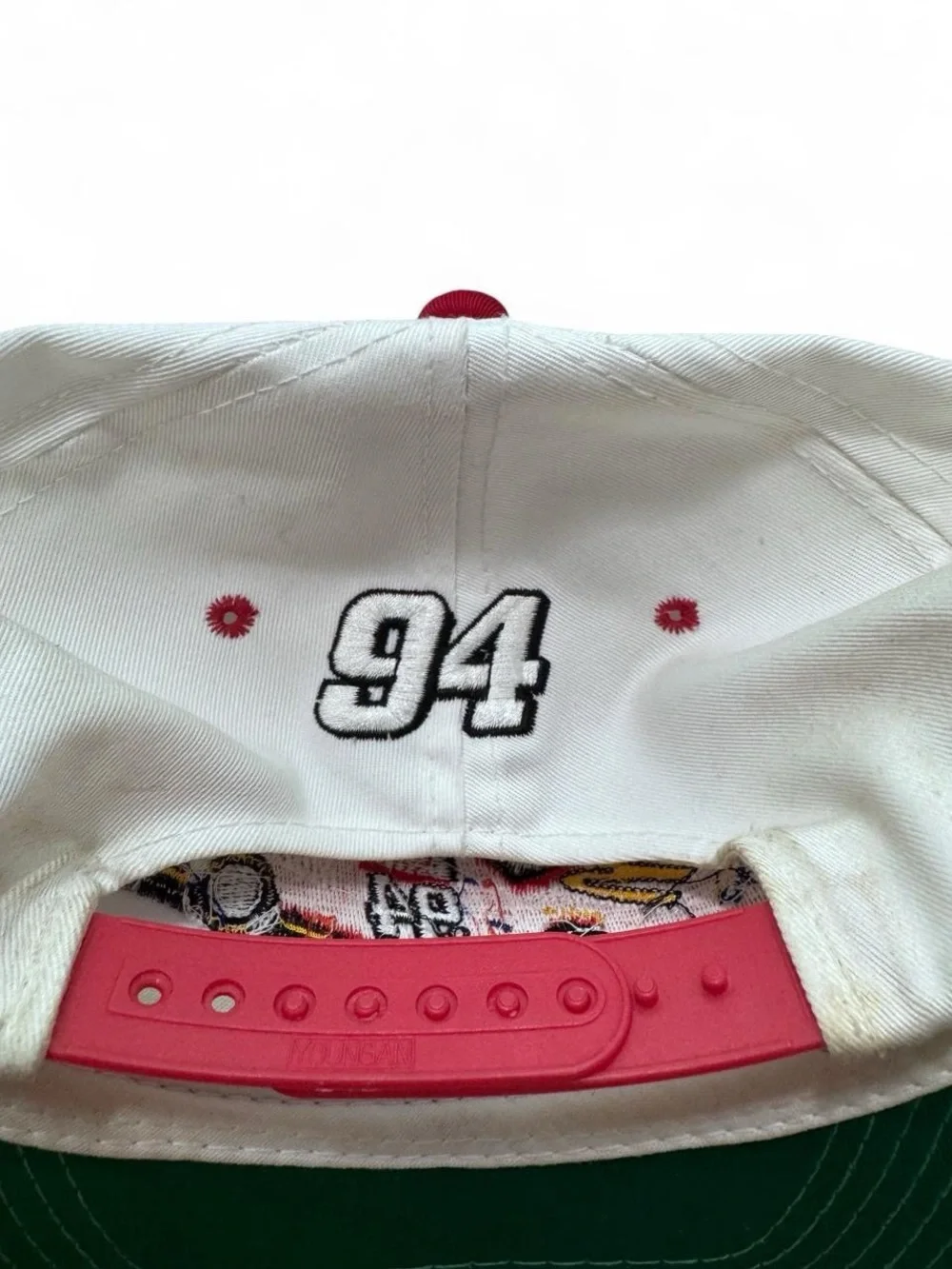 Vintage 90s nascar McDonald’s Bill Elliott embroidered snapback hat white red